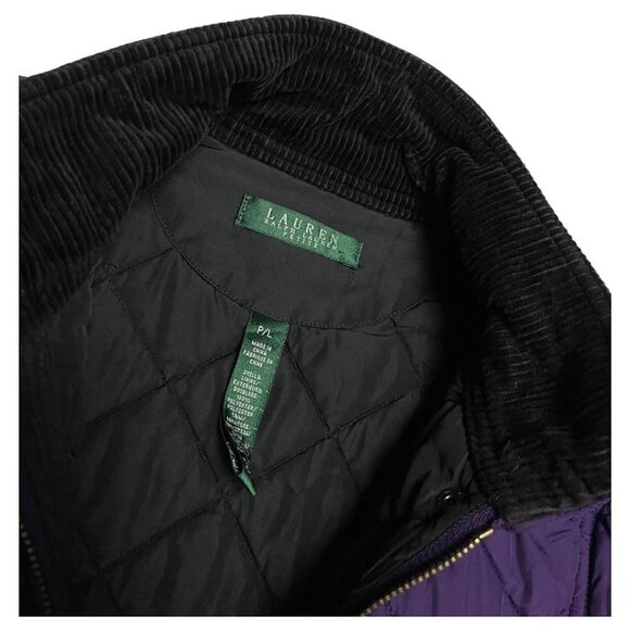 LAUREN Ralph Lauren Petite Luxury Designer Padded Bomber Jacket Large Petite - Picture 5 of 6